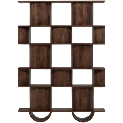 Sinne boekenkast mangohout walnoot 180x130cm