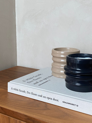 Kaars Shape 03.02 Candle &amp; Happy lid Petrol