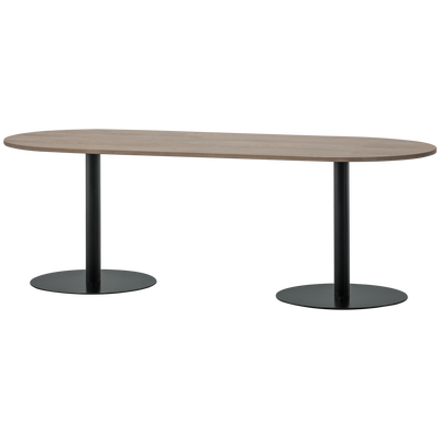 Tablo eettafel ovaal vl 220x90cm pebble grey/zwart [fsc]