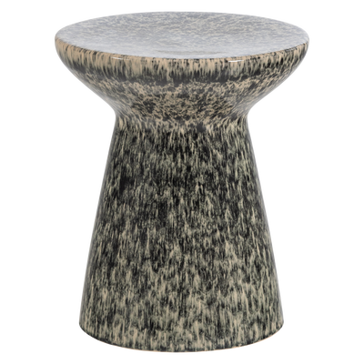 Fleck bijzettafel 43xo35 cm keramiek lichtbruin melange