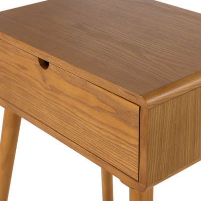 Nelo nachtkastje/bijzettafel hout bruin [fsc]