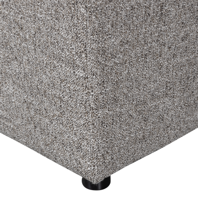 Allure hocker geweven stof donkerbruin melange