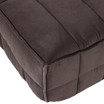Cluster hocker velvet warm taupe