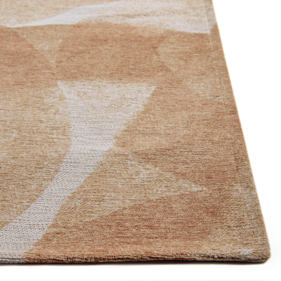 Modern verweven tapijt met organisch en vloeiend design in beige