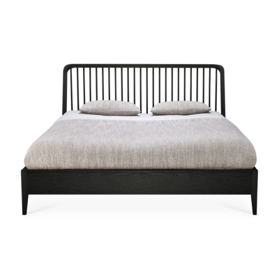 Ethnicraft bed Spindle black 180x200 cm