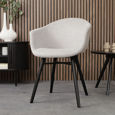 Eetkamerstoel Nena-Otis - zwart houten onderstel