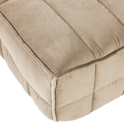 Cluster hocker velvet warm taupe