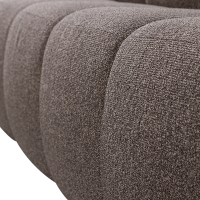 Mojo eetbank 164 cm met rugleuning ribstof roestbruin