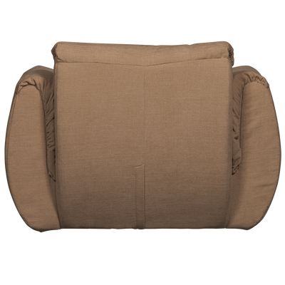 Baggy draaifauteuil geweven stof warmgrijs melange