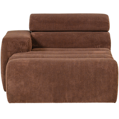 Novi chaise longue element arm links ribstof terra