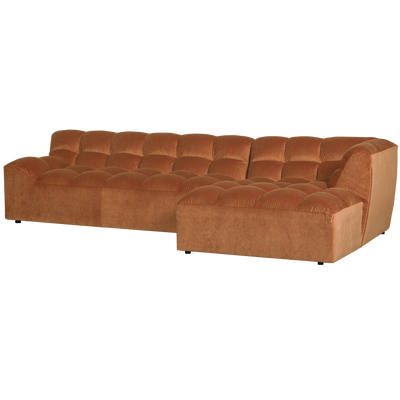 Allure chaise longue rechts geweven stof naturel melange