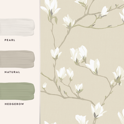 vliesbehang laura ashley magnolia grove natural
