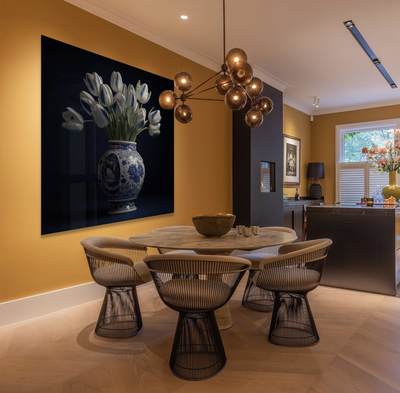 Delfts Blauwe Vaas met Tulpen