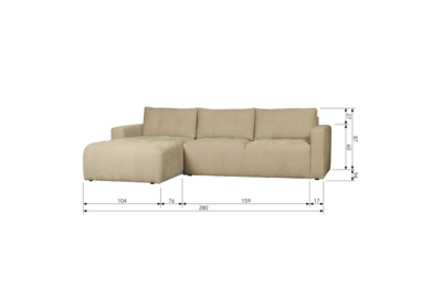 WOOOD Exclusive chaise longue Bar