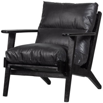 Houston fauteuil boucle/hout naturel