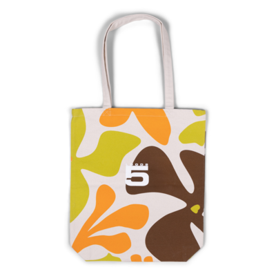 Canvas tas small - green flowers