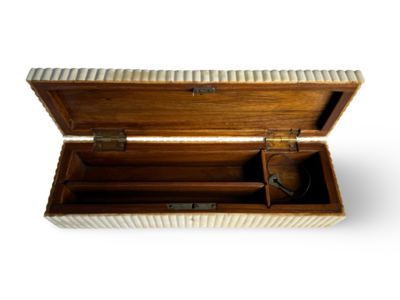 Pennenbak bone inlay wit