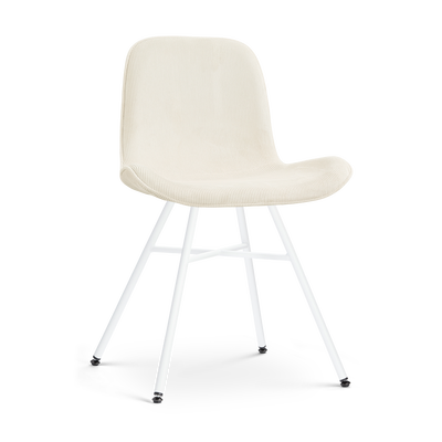 Eetkamerstoel Noa-Fé gestoffeerd - wit onderstel
