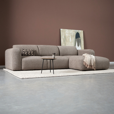 Riva Hoekbank Bruin, Chaise Longue