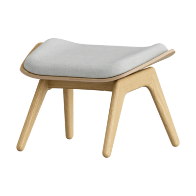 Ottoman houten voetenbank The Reader - naturel eiken