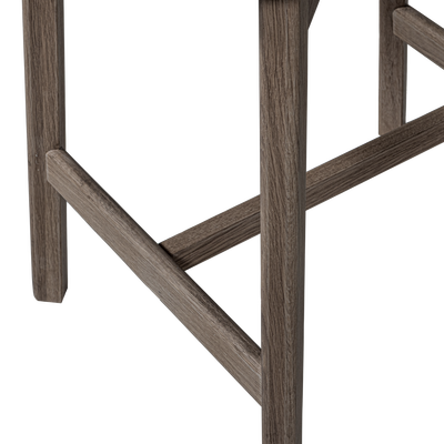 Udar barstoel naturel met houten frame bruin [fsc]