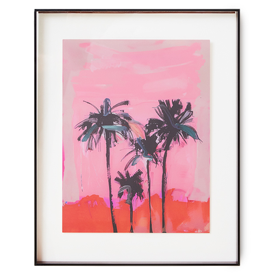 HKliving Acrylic Frame Brown Palms