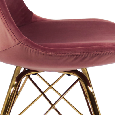 Kuipstoel Velvet goud frame