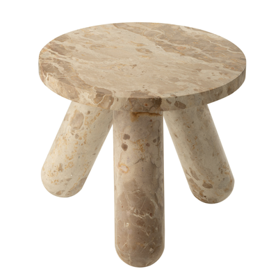 Beige Marmeren Bijzettafel J-line