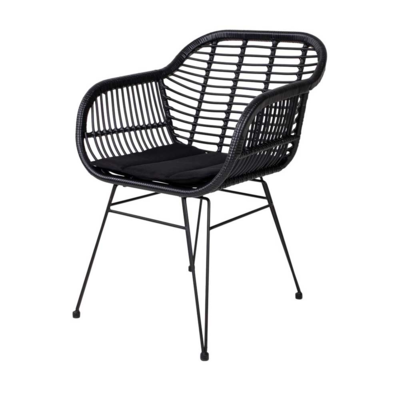 Rotan tuinstoel Madelein - met zitkussen