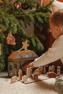 Kerststal koffer