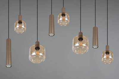 Lizie Hanglamp 8-lichts Brons