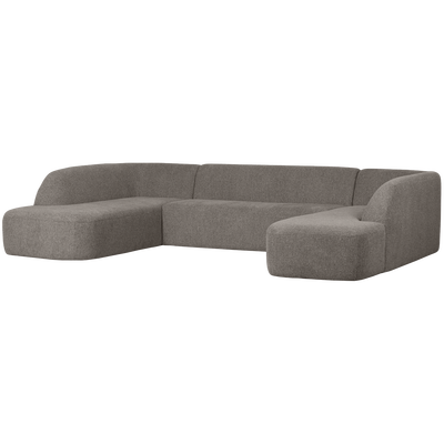 Sloping u-vorm bank off white melange