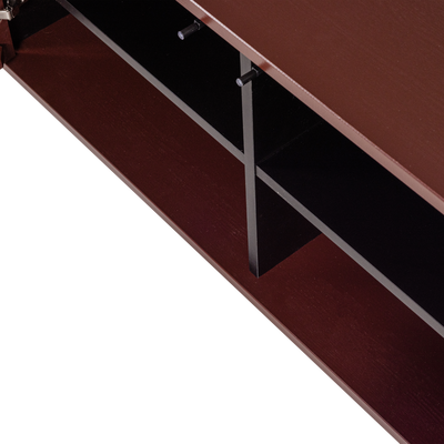 New gravure tv meubel 150 cm grenen bordeauxrood [fsc]