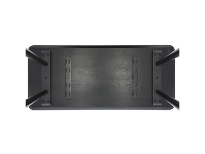 Bast houten bureau zwart - 100 x 44,5 cm