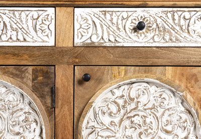 Daska - Gesneden Mangohouten Dressoir