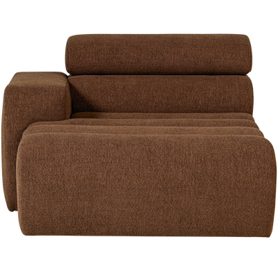 Novi chaise longue element arm links ribstof terra