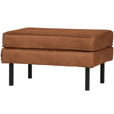 Rodeo hocker op poten velvet kastanjebruin