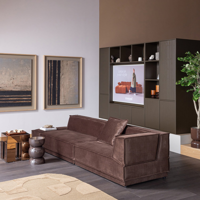 Meggy tv opbergkast 160 cm grenen middenbruin [fsc]