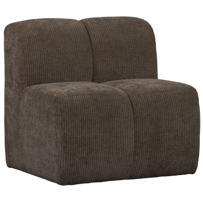 Mojo eetbank 84 cm met rugleuning wollig bruin