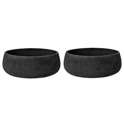 Plantenpot Milo antraciet (set van 2)