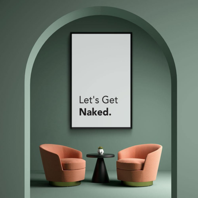 Walljar poster ingelijst - Let's Get Naked