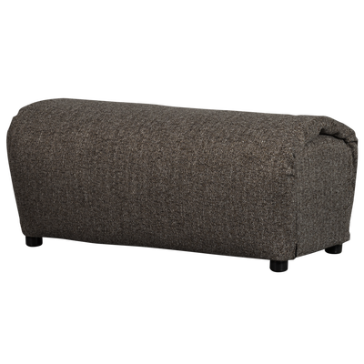 Baggy hocker geweven stof naturel melange