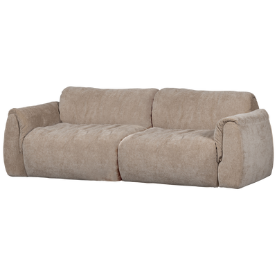 Baggy 2-zits bank 3d chenille middenbruin
