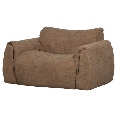 Baggy loveseat geweven chenille bruin