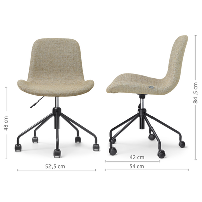 Bureaustoel Nout-Fé gestoffeerd