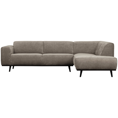 Statement hoekbank rechts chenille velvet terra