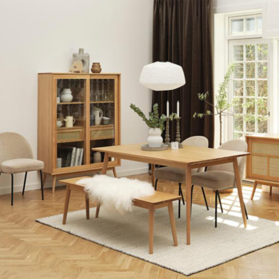 Houten eetkamerbank Boas