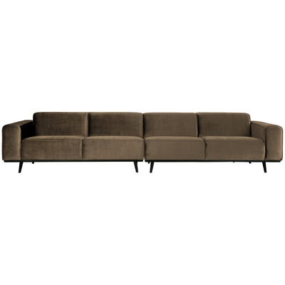 Statement xl 4-zits bank 372 cm lichtbruin melange
