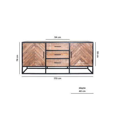 Dressoir Rune visgraat