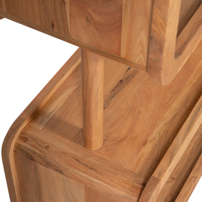 Rattle open kast hout naturel